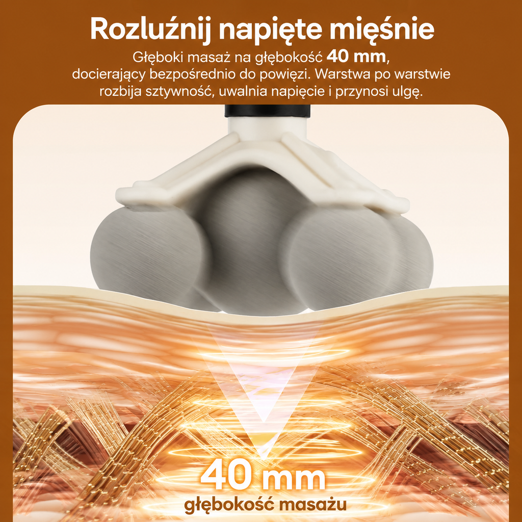 Elektryczny Pistolet Masujący 11w1 – 99 Poziomów Intensywności, Wibracje Wysokiej Częstotliwości, Masaż Mięśni Całego Ciała