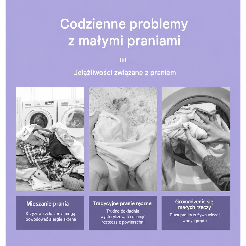 Mini Pralka Przenośna 8L – Czyste Skarpety i Bielizna w 15 Minut