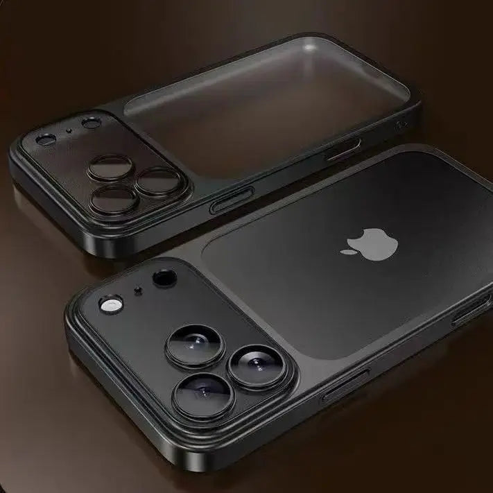 Luksusowe matowe etui na telefon z powłoką galwaniczną do iPhone 17 Air 16 15 14 13 ProMax z folią ochronną na obiektyw aparatu – antypoślizgowe, odporne na wstrząsy