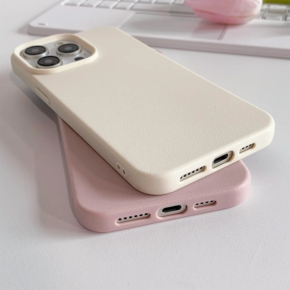 Etui Skórzane na iPhone 📱💠 Caynes | TPU Ochrona