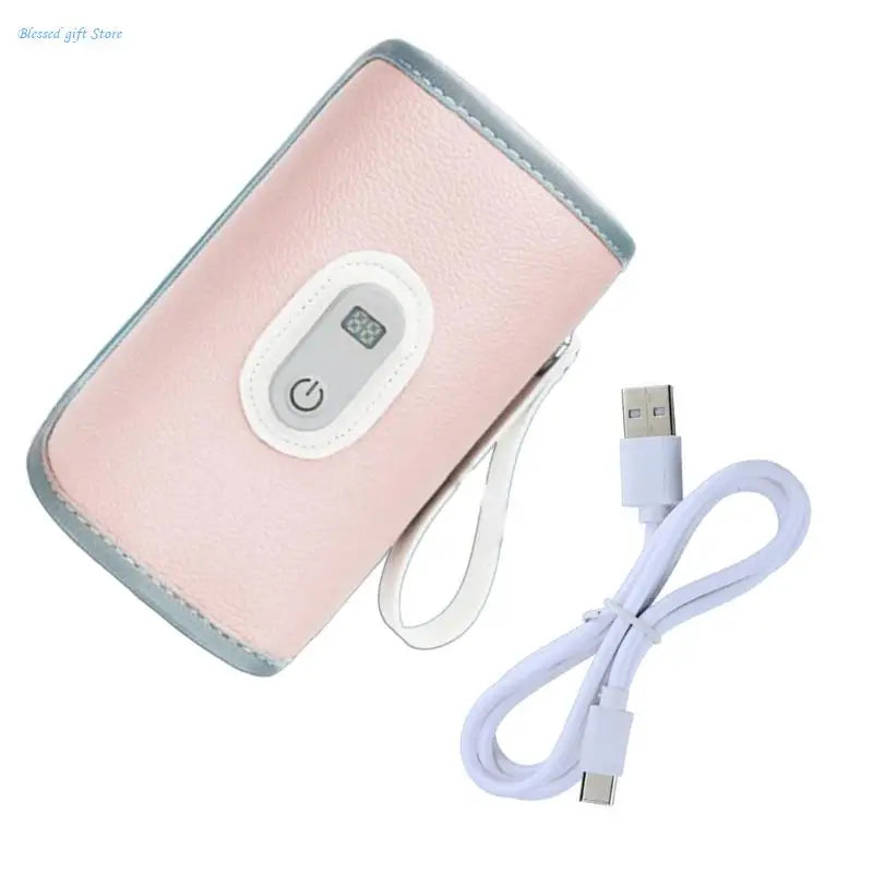 Podgrzewacz do butelek dla niemowląt z wyświetlaczem cyfrowym – przenośny ochraniacz z regulacją temperatury USB-C