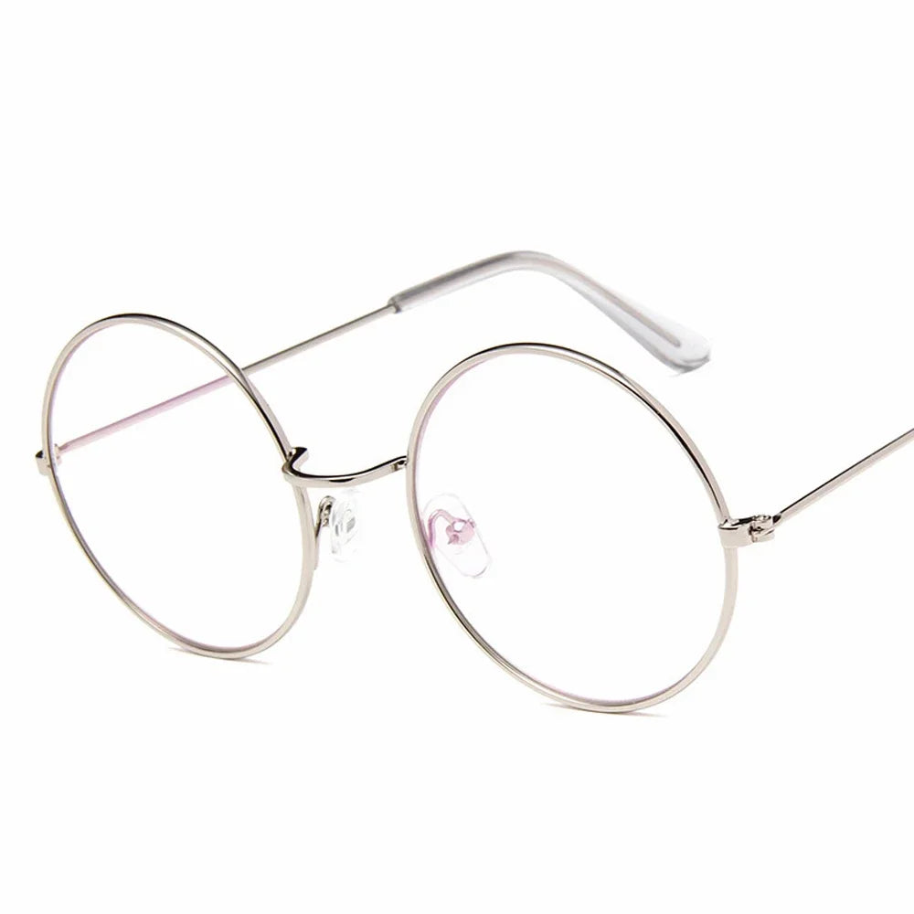 Okrągłe okulary przeciwsłoneczne damskie – lustrzane, metalowa oprawka UV400