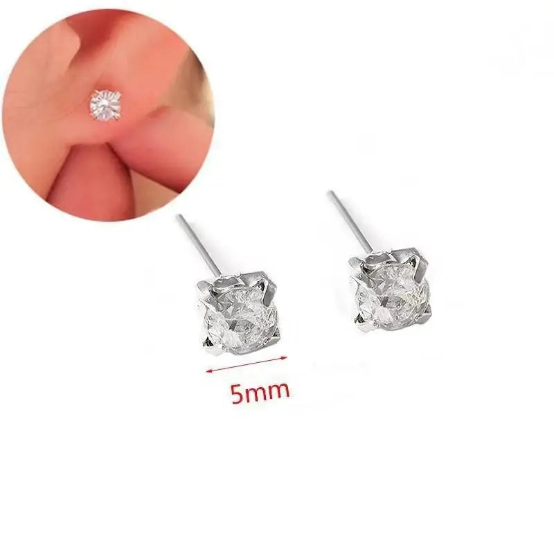 925 Silver Needle Korean Fashion Full Crystal Earrings For Women Jewelry 2026 Trending New Geometric Flower Stud Earrings Brinco