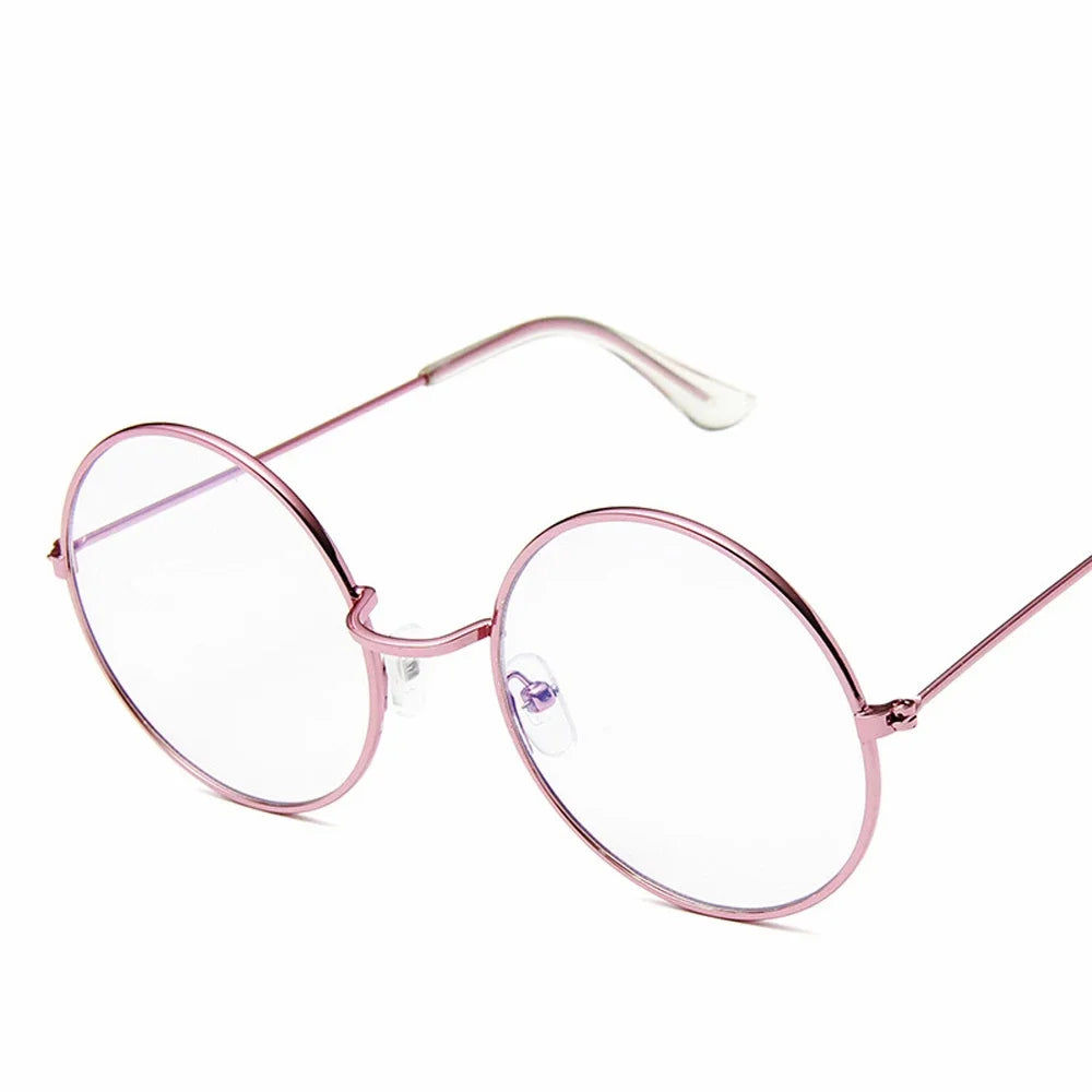 Okrągłe okulary przeciwsłoneczne damskie – lustrzane, metalowa oprawka UV400