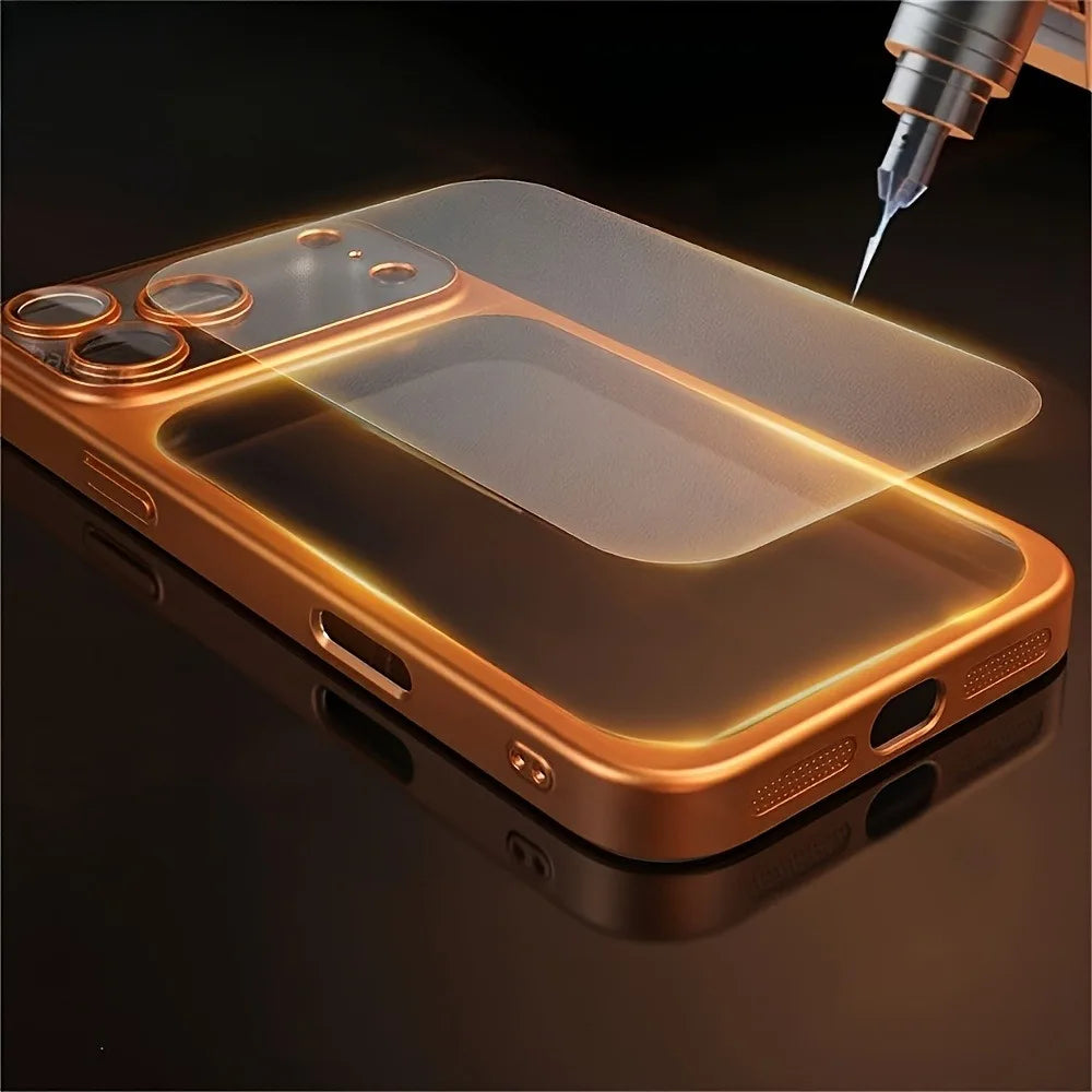 Luksusowe matowe etui na telefon z powłoką galwaniczną do iPhone 17 Air 16 15 14 13 ProMax z folią ochronną na obiektyw aparatu – antypoślizgowe, odporne na wstrząsy
