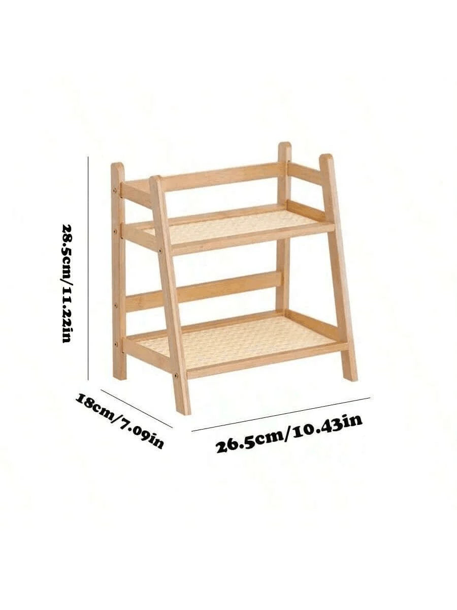 Bambusowy Organizer 2-poziomowy – Kuchnia, Łazienka, Biuro