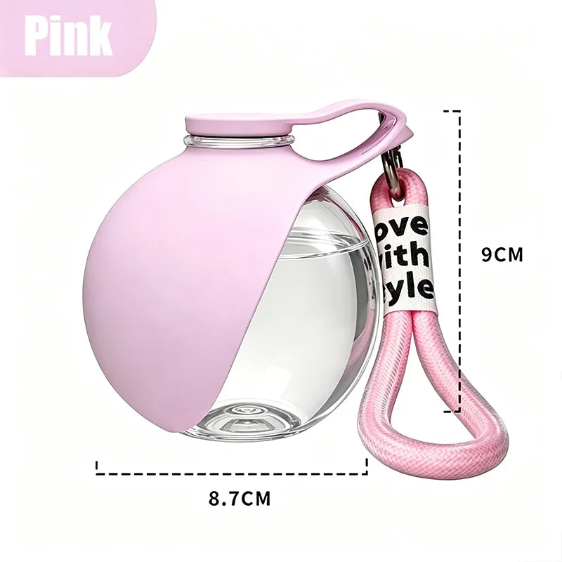 2-in-1 Portable Dog Water Bottle for Small Dogs - Leak-Proof & Compact Dog Travel Water Bottle -Plastic Bottle & Silicon