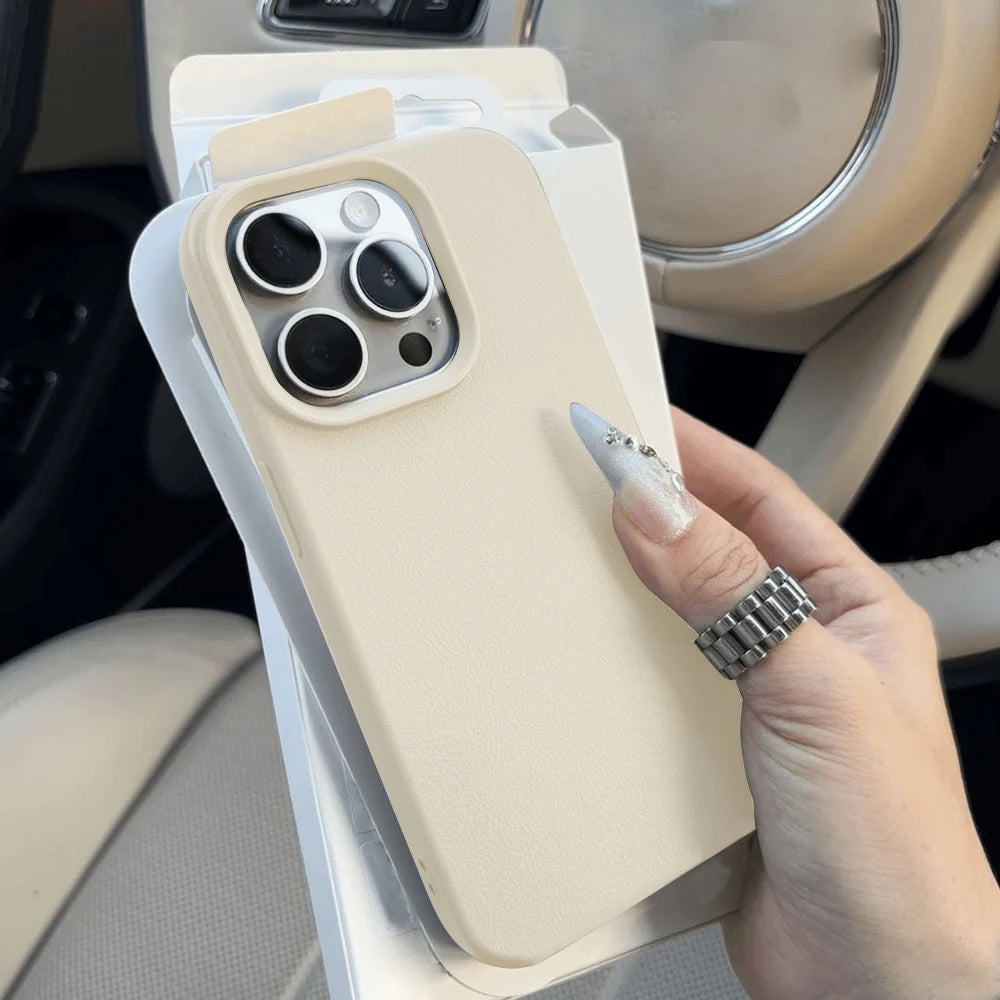 Etui Skórzane na iPhone 📱💠 Caynes | TPU Ochrona