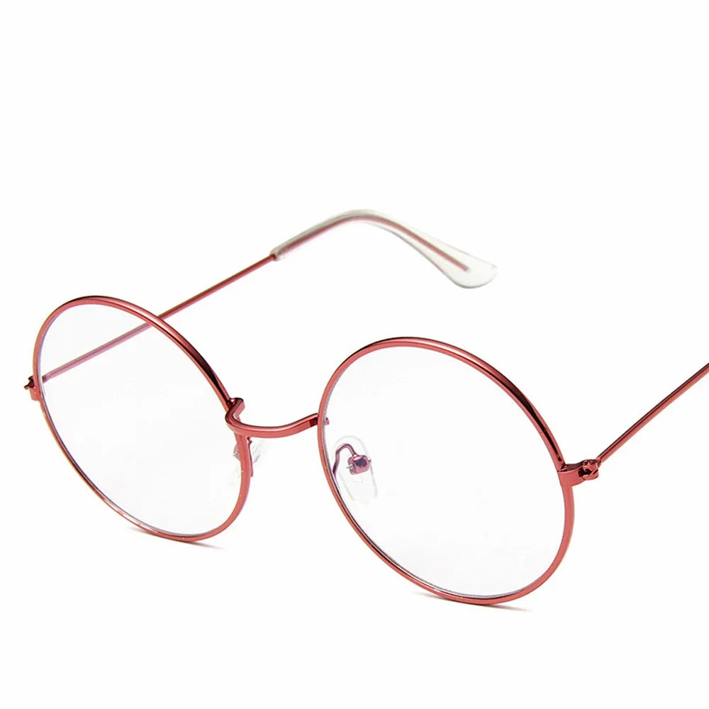 Okrągłe okulary przeciwsłoneczne damskie – lustrzane, metalowa oprawka UV400