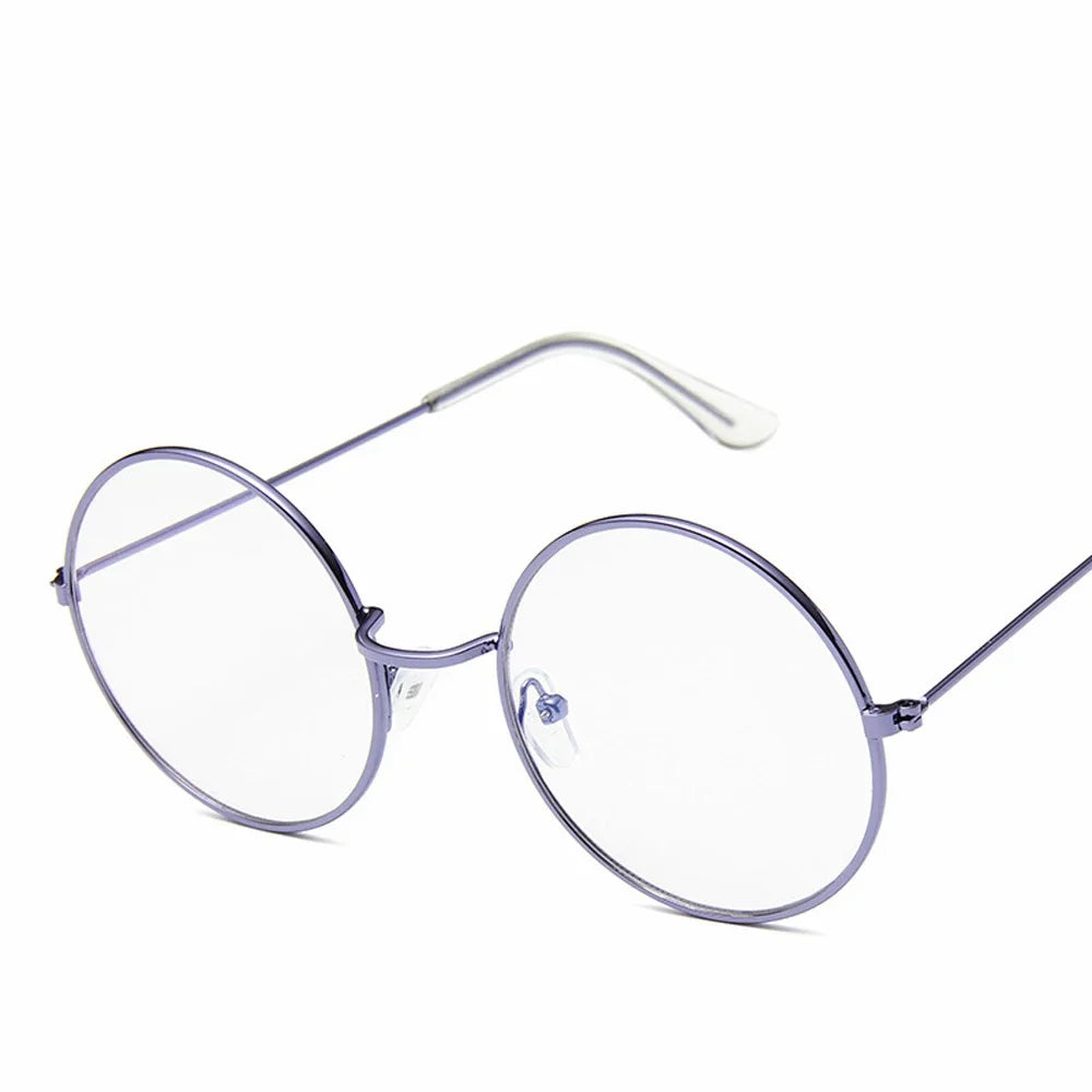 Okrągłe okulary przeciwsłoneczne damskie – lustrzane, metalowa oprawka UV400