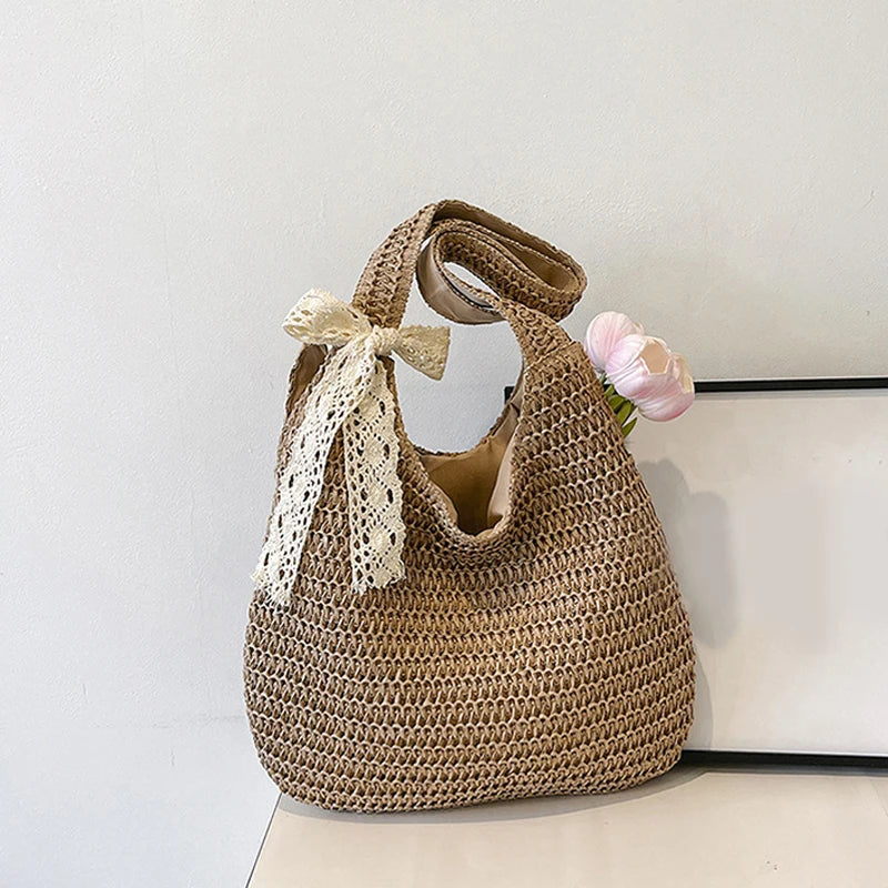 Rattanowa Torba Plażowa – Modna, Pojemna, Boho