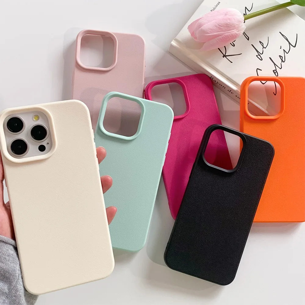 Etui Skórzane na iPhone 📱💠 Caynes | TPU Ochrona