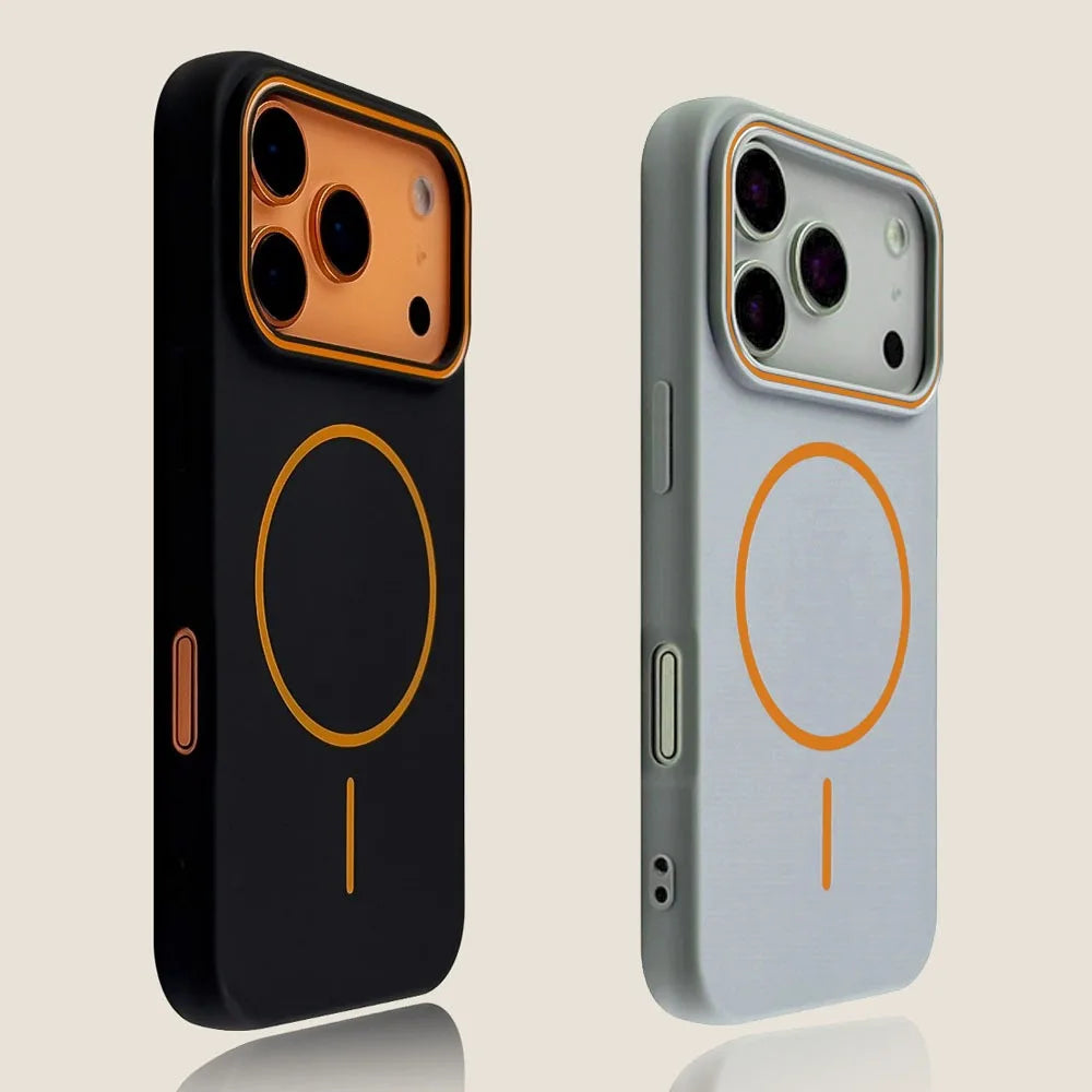 Luksusowe Magnetyczne Matowe Etui do iPhone 17 Pro Max Air 16E 15 14 13 12 11 – Ochrona przed wstrząsami, MagSafe, Ładowanie Bezprzewodowe